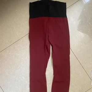 lululemon inspire tight, hi-rise, mesh, 25”, full on luxtreme; deep red/Burgundy
